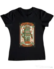 Tricou ADLER dama Vintage Robot Negru