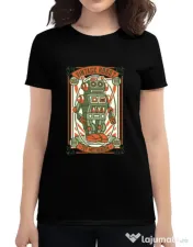 Tricou ADLER dama Vintage Robot Negru