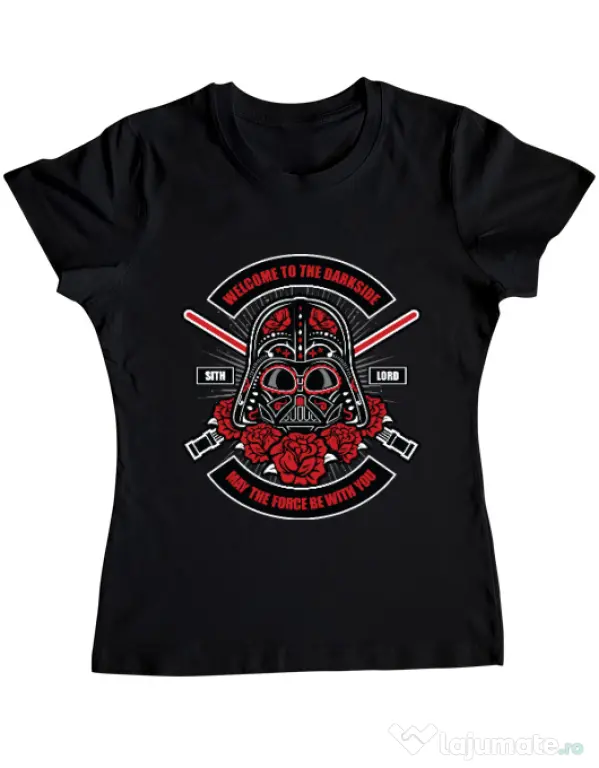 Tricou ADLER dama Darth Vader Sugar Skull Negru