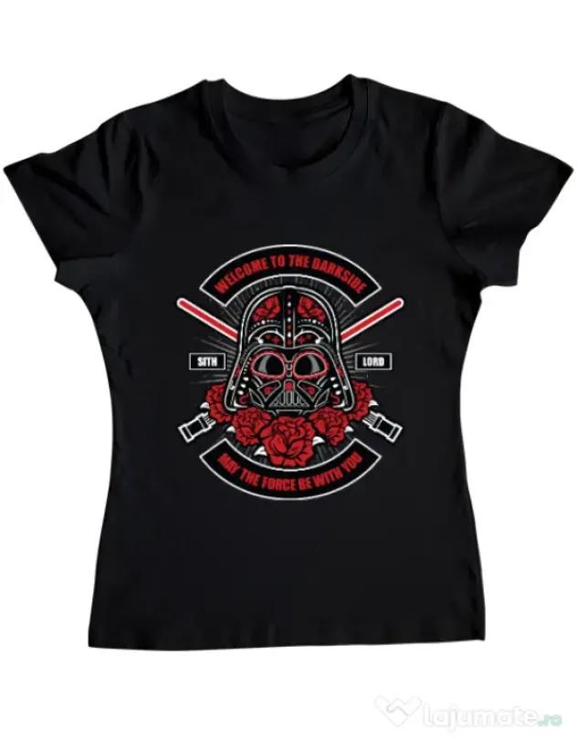 Tricou ADLER dama Darth Vader Sugar Skull Negru