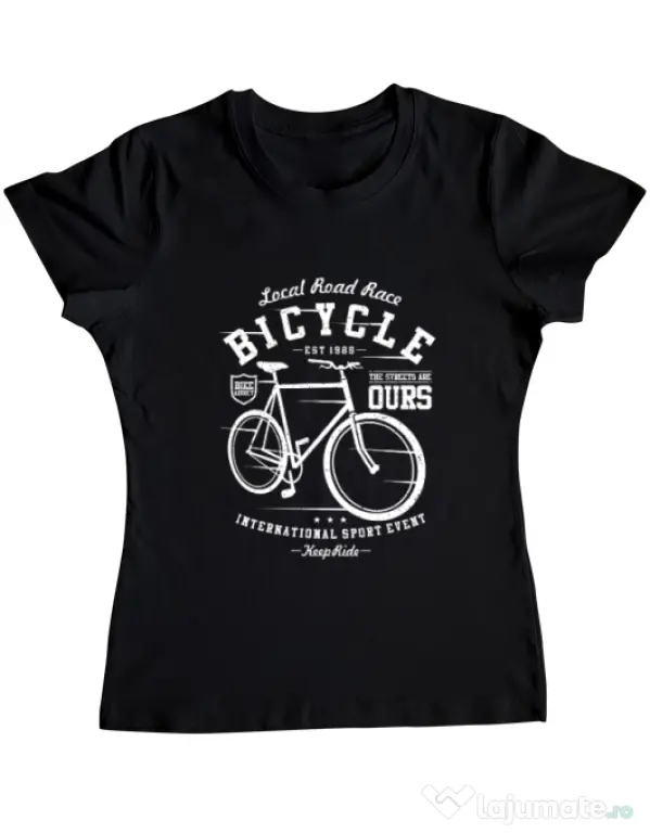 Tricou ADLER dama Bicycle Negru