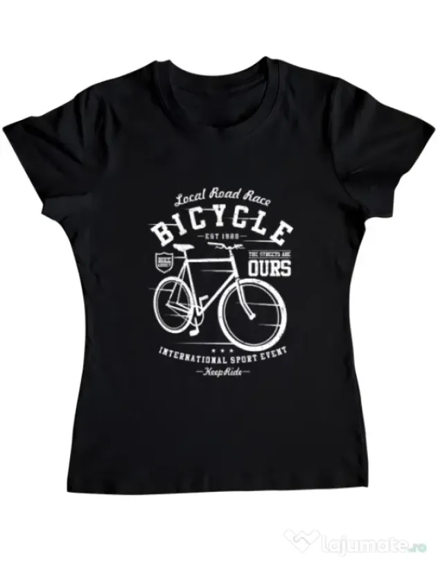 Tricou ADLER dama Bicycle Negru