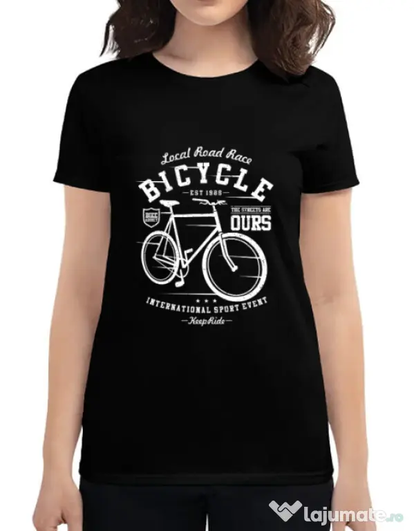 Tricou ADLER dama Bicycle Negru