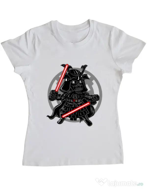 Tricou ADLER dama Darkside Samurai Alb