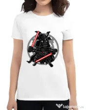 Tricou ADLER dama Darkside Samurai Alb 
