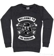 Bluza ADLER dama Welcome To The Darkside Negru melanj