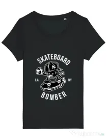 Tricou STANLEY STELLA dama Skateboard Bomber Negru