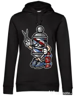 Hoodie dama cu gluga Barber Skater Negru