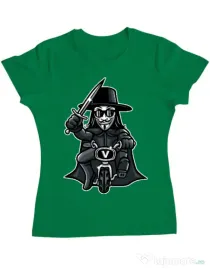 Tricou ADLER dama Vendetta Biker Verde mediu