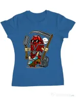 Tricou ADLER dama Coffin Skater Albastru azuriu
