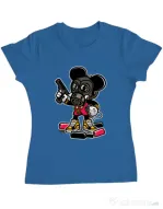 Tricou ADLER dama Gangsta Mouse Albastru azuriu