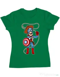 Tricou ADLER dama Captain Woody Verde mediu