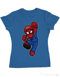 Tricou ADLER dama Spider Plumber Albastru azuriu