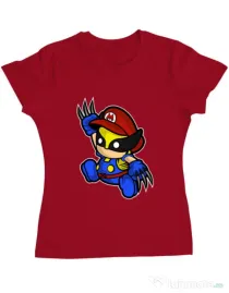 Tricou ADLER dama Mario Wolverine Rosu