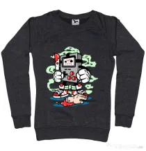 Bluza ADLER dama Gamers Killer Negru melanj