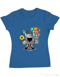 Tricou ADLER dama Gift From Outer Space Albastru azuriu