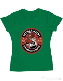 Tricou ADLER dama Boxing Academy Verde mediu