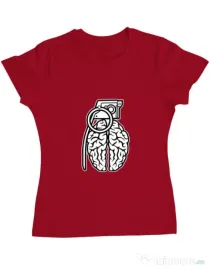 Tricou ADLER dama Grenade Brain Rosu