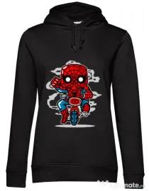 Hoodie dama cu gluga Spidey Minibike Negru