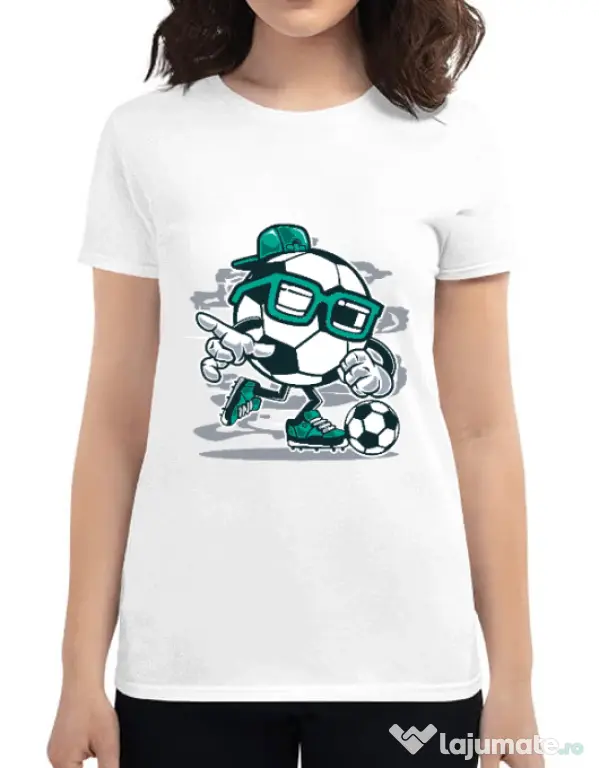 Tricou ADLER dama Street Soccer Alb