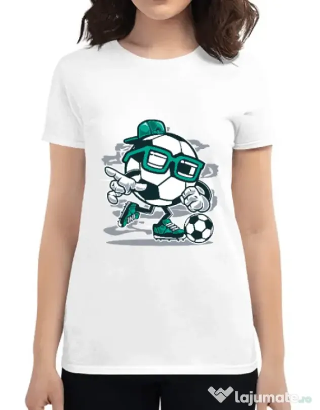 Tricou ADLER dama Street Soccer Alb