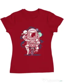 Tricou ADLER dama Space Bike Rosu