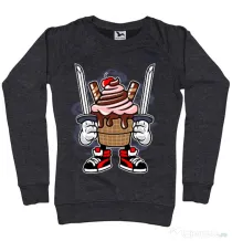 Bluza ADLER dama Ice Cream Ninja Negru melanj