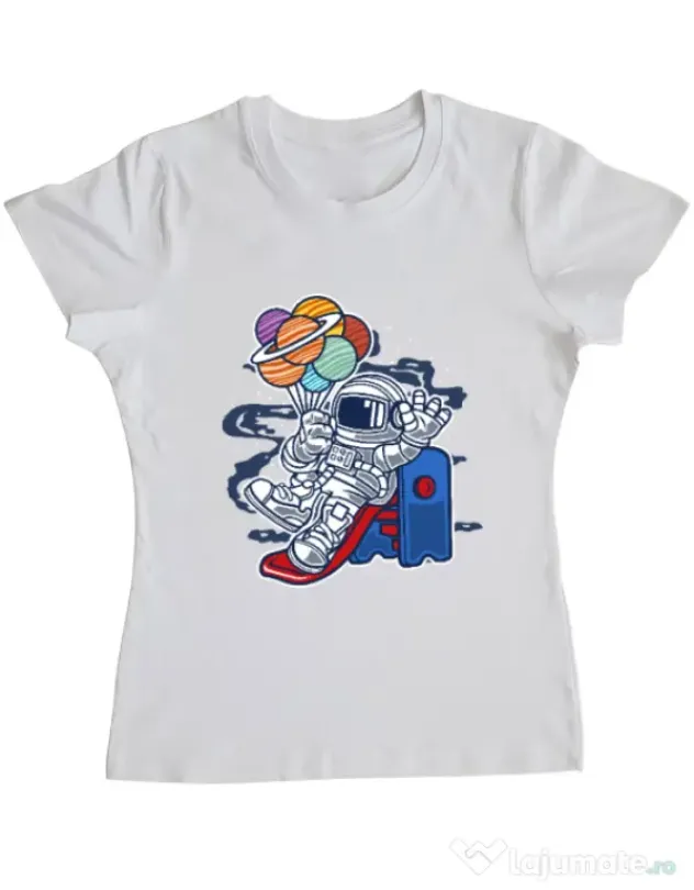 Tricou ADLER dama Space Slider Alb