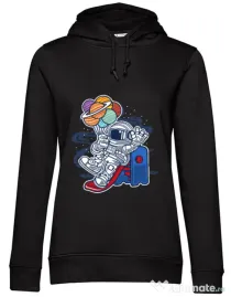 Hoodie dama cu gluga Space Slider Negru
