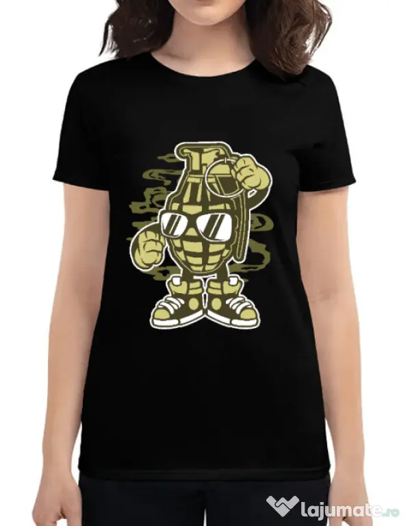 Tricou ADLER dama Grenade Negru