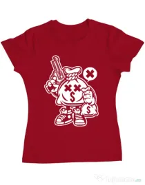 Tricou ADLER dama Money Takers Rosu