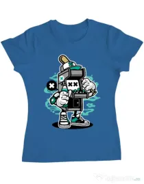 Tricou ADLER dama Game On 2 Albastru azuriu