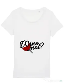 Tricou STANLEY STELLA dama Wine not Alb
