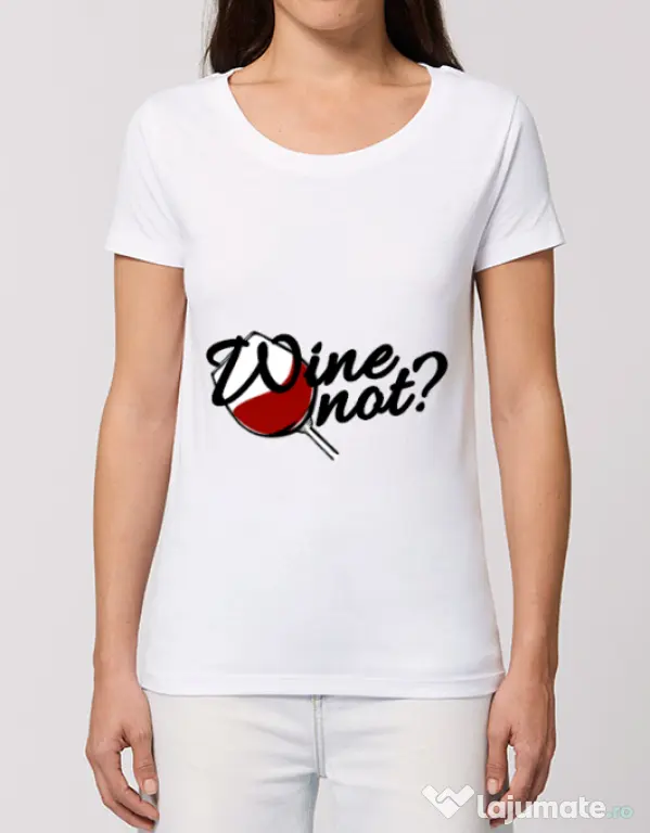 Tricou STANLEY STELLA dama Wine not Alb