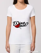 Tricou STANLEY STELLA dama Wine not Alb 