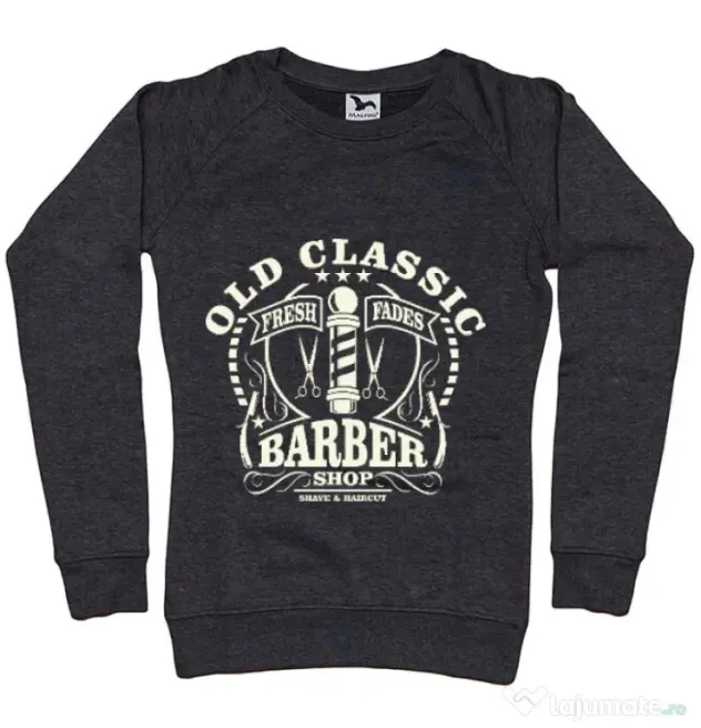 Bluza ADLER dama Old Classic Barber Negru melanj