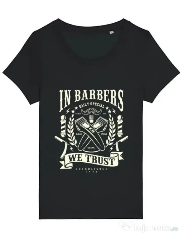 Tricou STANLEY STELLA dama In Barbers We Trust Negru