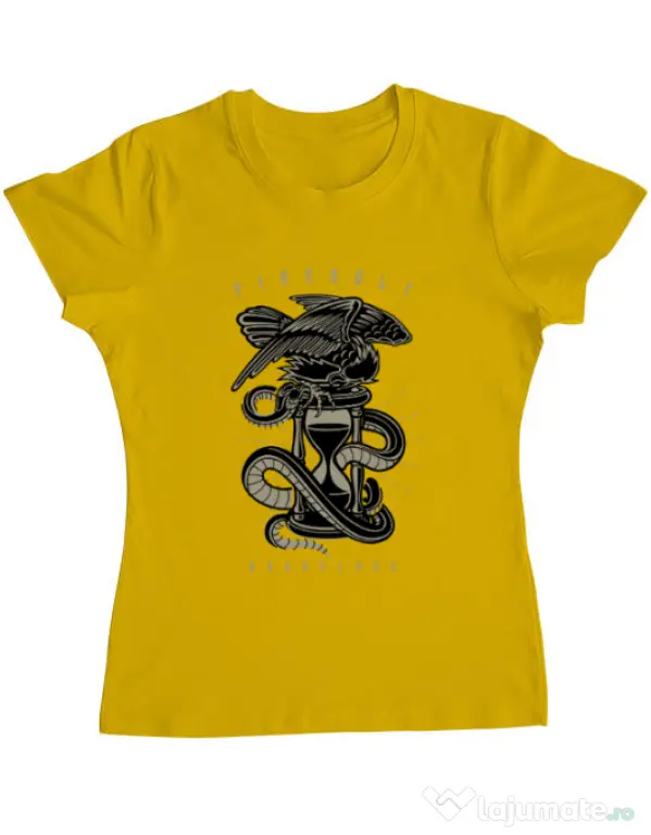 Tricou ADLER dama Hourglass Galben