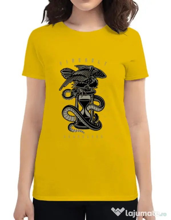 Tricou ADLER dama Hourglass Galben