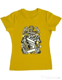 Tricou ADLER dama Heart and Anchor Galben