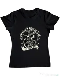Tricou ADLER dama Lets Ride Bike Negru