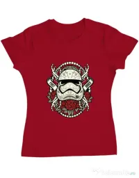 Tricou ADLER dama Sugar Skull Trooper Rosu