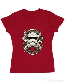 Tricou ADLER dama Sugar Skull Trooper Rosu