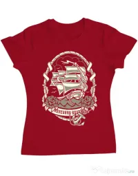 Tricou ADLER dama Ship Rosu