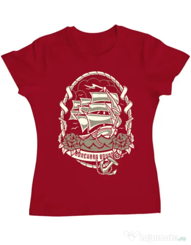Tricou ADLER dama Ship Rosu