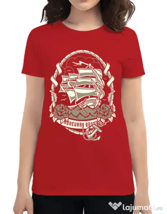 Tricou ADLER dama Ship Rosu