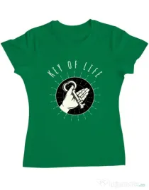 Tricou ADLER dama Key Of Life Verde mediu