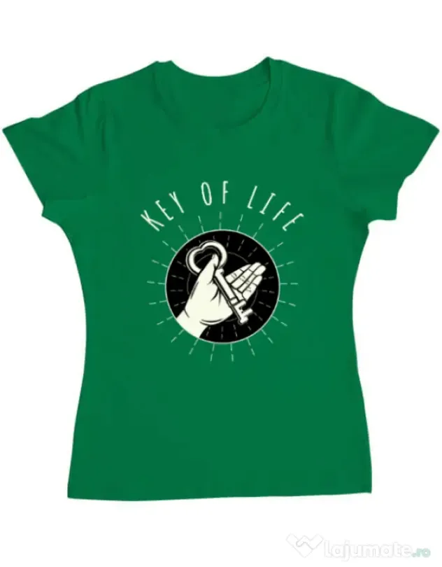 Tricou ADLER dama Key Of Life Verde mediu