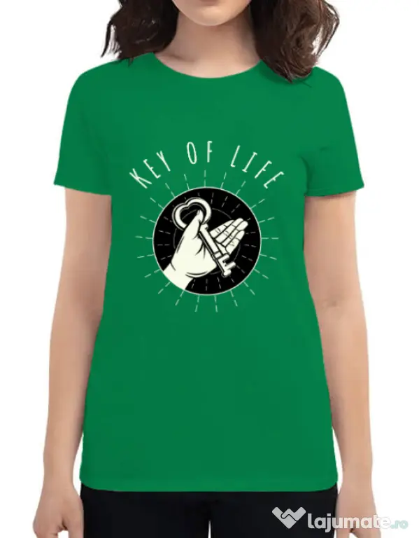 Tricou ADLER dama Key Of Life Verde mediu