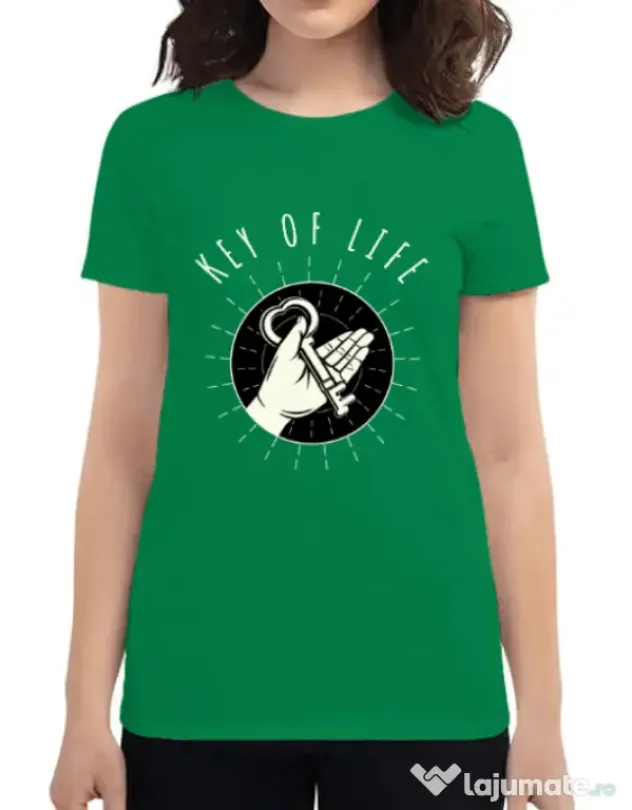 Tricou ADLER dama Key Of Life Verde mediu